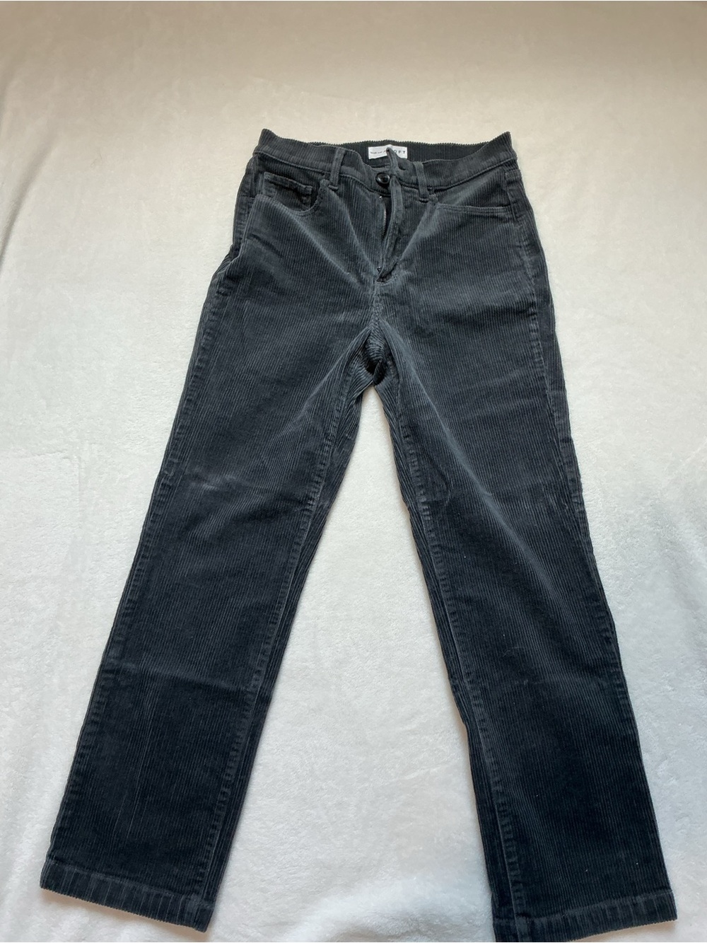 LOFT Charcoal Corduroy Trousers